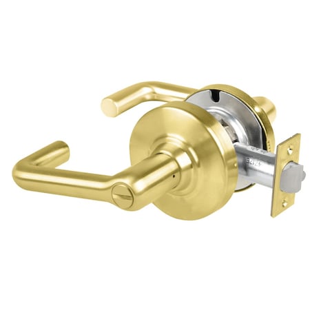 Schlage Grade 2 Privacy Cylindrical Lock with Field Selectable Vandlgard, Tubular Lever, Non-Keyed, Satin Br ALX40 TLR 606
